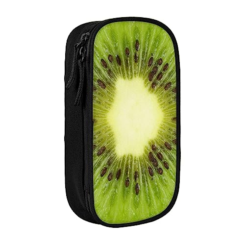 Kiwi Slice Federmäppchen, mittlere Größe, Stiftehalter, Tasche mit Doppelreißverschlüssen für die Arbeit, niedlich, Schwarz , Einheitsgröße, Koffer von KoNsev