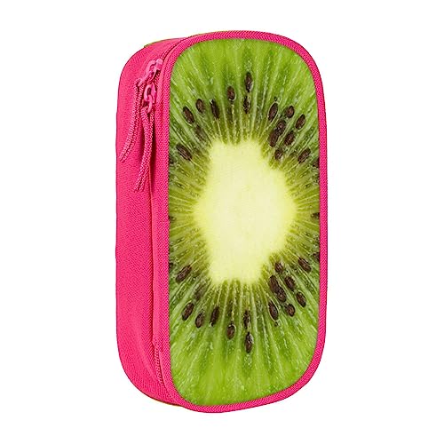 Kiwi Slice Federmäppchen, mittlere Größe, Stiftehalter, Tasche mit Doppelreißverschlüssen für die Arbeit, niedlich, rose, Einheitsgröße, Koffer von KoNsev