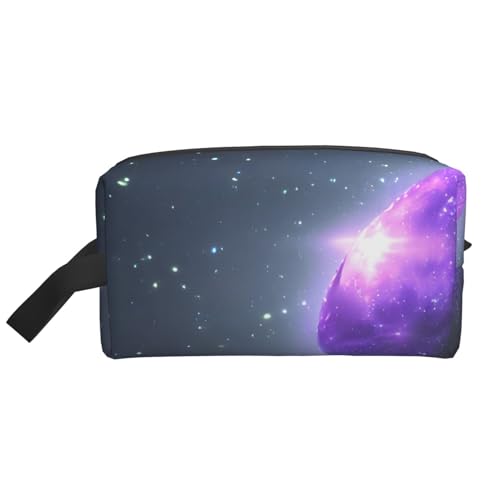 KoNsev Galaxy Starry Space Kulturbeutel für Damen und Herren, Kulturbeutel, kleine Geldbörse, kleine Tasche, Lila, Galaxy Starry Space Purple Starry, Einheitsgröße von KoNsev