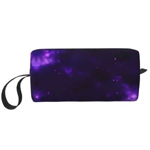 KoNsev Galaxy Starry Space Kulturbeutel für Damen und Herren, Kulturbeutel, kleine Geldbörse, kleine Tasche, Lila, Galaxy Starry Space Purple Starry, Einheitsgröße von KoNsev