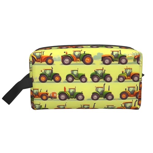 KoNsev Green Fields Kulturbeutel für Damen und Herren, Kulturbeutel, kleine Geldbörse, kleine Tasche, Green Fields Farming Machine, Einheitsgröße von KoNsev