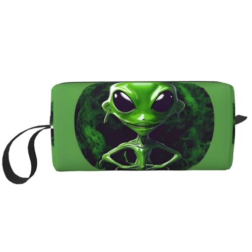 KoNsev Kulturbeutel für Damen und Herren, Alien, Grün, kleine Münzgeldbörse, kleine Tasche, Green Alien, Einheitsgröße von KoNsev