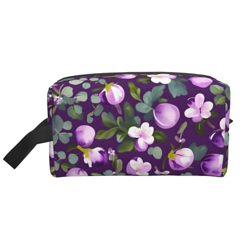 KoNsev Spring Reise-Kulturbeutel mit Blumenmuster für Damen und Herren, Zubehör, Organizer, kleine Münzgeldbörse, kleine Tasche, Pflaume, Frühlings-Pflaumenblumen, Einheitsgröße von KoNsev