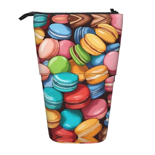 Macaron Biscuit Flavored Teleskop Bleistift Tasche Stifthalter Schreibwaren Fall Stand Up Retractable Transformator Tasche Organizer von KoNsev