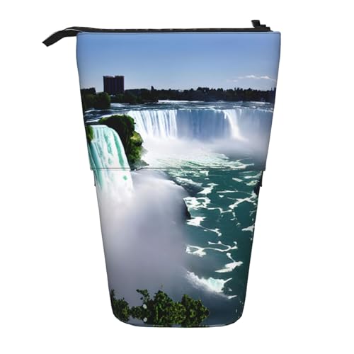 Niagara Fall Teleskop Bleistift Tasche Stifthalter Schreibwaren Fall Stand Up Retractable Transformator Tasche Organizer von KoNsev