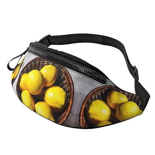 One Basket Lemons Fashion Sling Purse Shoulder Bag Fanny Pack Causal Chest Bum Bag Backpack for Workout Traveling Running, Schwarz , Einheitsgröße von KoNsev