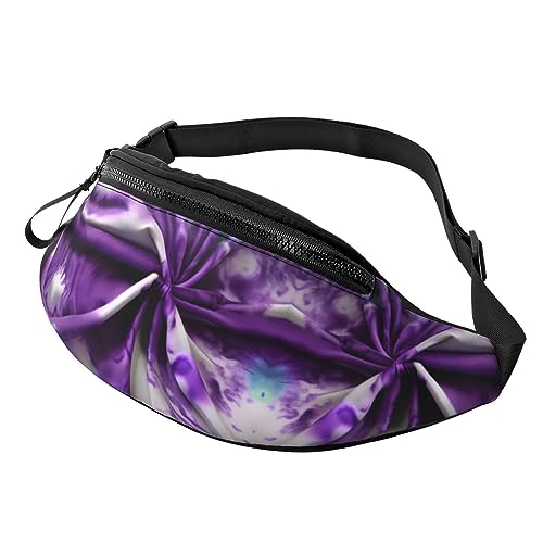 Schultertasche, Bauchtasche, Bauchtasche, Bauchtasche, Rucksack für Workout, Reisen, Laufen, Violett mit Batikfärbung, Blumendesign, Schwarz , Einheitsgröße von KoNsev