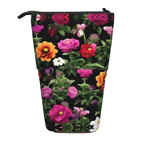 Thug Life Blumen Teleskop Bleistift Tasche Stiftehalter Schreibwaren Fall Stand-Up Retractable Transformator Tasche Organizer von KoNsev