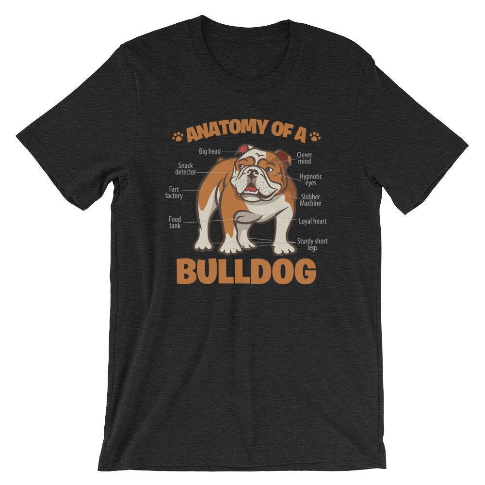 Anatomie Eines Bulldogge Kurz-Arm Unisex T-Shirt Bulldog Love Anatomie Eines Bulldogge Kurz-Arm Unisex T-Shirt Bulldog Love von KoaPawPrints