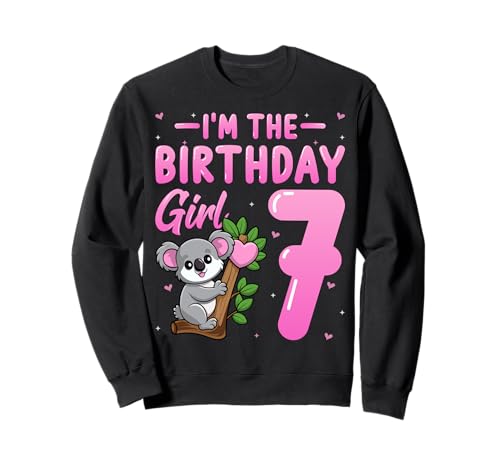 I'm The Birthday Girl 7 Years Old Cute Koala 7th Birthday Sweatshirt I'm The Birthday Girl 7 Years Old Cute Koala 7th Birthday Sweatshirt von Koala 7th Birthday Gifts Co.