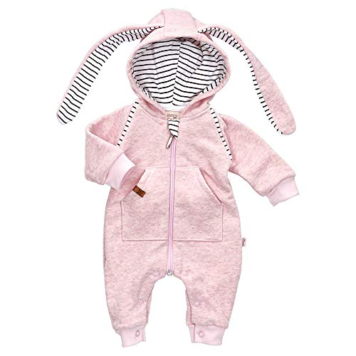 Koala Baby Overall Baby Strampler Mädchen/Jumpsuit Baby Mädchen ohne Füße/Baby Strampler Rosa mit Ohren & Kapuze/Baby Strampler Neugeborene & Kleinkinder/Baby Bekleidung in Gr. 62 (0-3 Monate) von TESTEL