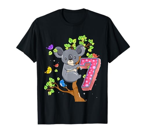 Koala-Bär zum 7. Geburtstag, Mädchen, 7 Jahre, Geburtstag T-Shirt Koala-Bär zum 7. Geburtstag, Mädchen, 7 Jahre, Geburtstag T-Shirt von Koala Bear Birthday Girl Apparel