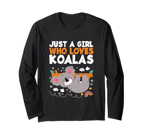 Koalabär-Liebhaber, süßes Tier, nur EIN Mädchen, das Koalas liebt Langarmshirt von Koala Bear Lover Just A Girl Who Loves Koalas Gift