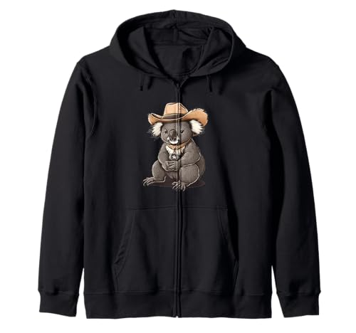 Lustiger Cowboy-Koala mit Hut für Erwachsene und Kinder Kapuzenjacke von Koala Cowboy
