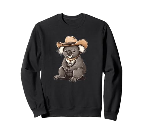 Lustiger Cowboy-Koala mit Hut für Erwachsene und Kinder Sweatshirt von Koala Cowboy