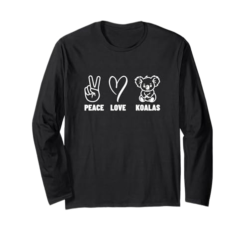Peace Love Koalas Proud Herren Damen Koala Langarmshirt Peace Love Koalas Proud Herren Damen Koala Langarmshirt von Koala Gifts For Women And Girls