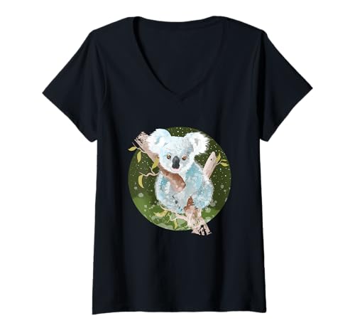 Damen Koala Shirt Herren Damen Kinder Koala Liebhaber T-Shirt mit V-Ausschnitt Damen Koala Shirt Herren Damen Kinder Koala Liebhaber T-Shirt mit V-Ausschnitt von Koala Shirt Damen & Koala Geschenke