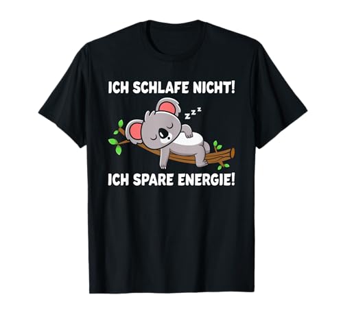 Koala Geschenke Frauen Männer Arbeitskollegen Müder Koala T-Shirt von Koala Tshirt Geschenke Schlafshirt Damen Herren