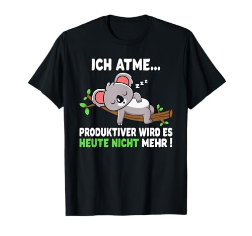 Koala Geschenke Frauen Männer Arbeitskollegen Müder Koala T-Shirt von Koala Tshirt Geschenke Schlafshirt Damen Herren