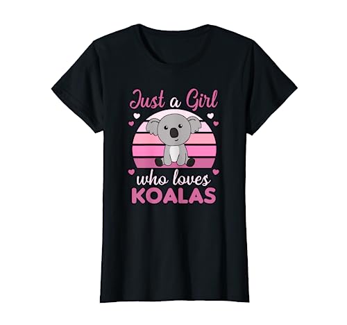 Just a girl who loves Koalas süßer Koala Bär für Mädchen T-Shirt Just a girl who loves Koalas süßer Koala Bär für Mädchen T-Shirt von Koalabär süße Tiere Herzen Koalaliebhaber Liebe