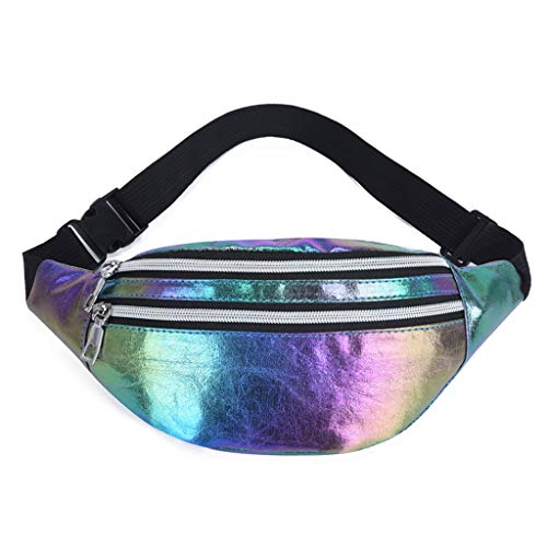 Frauen holographische Taille Fanny Pack Gürteltasche Reise Hüfte Bum Brust Handytasche von Kobeleen