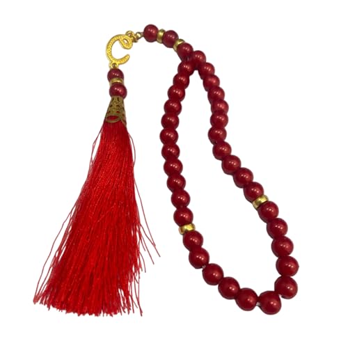 Kobeleen Islamischer Tasbih-Rosenkranz, 33 Perlen, Perlen-Gebets-Rosenkranz-Armband, handgefertigter religiöser Schmuck, Meditationsarmband von Kobeleen