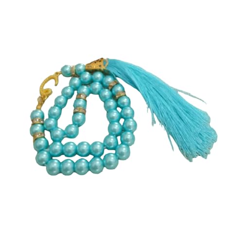 Kobeleen Islamischer Tasbih-Rosenkranz, 33 Perlen, Perlen-Gebets-Rosenkranz-Armband, handgefertigter religiöser Schmuck, Meditationsarmband von Kobeleen