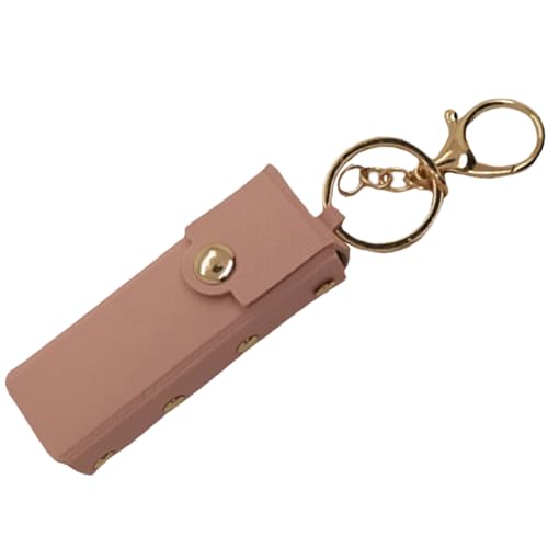 Kobeleen Lippenstift-Organizer, Schlüsselanhänger, Leder-Lippenstift-Tasche, Chapstick-Anhänger für Frauen, tragbares Lipgloss-Etui für Reiserucksack von Kobeleen