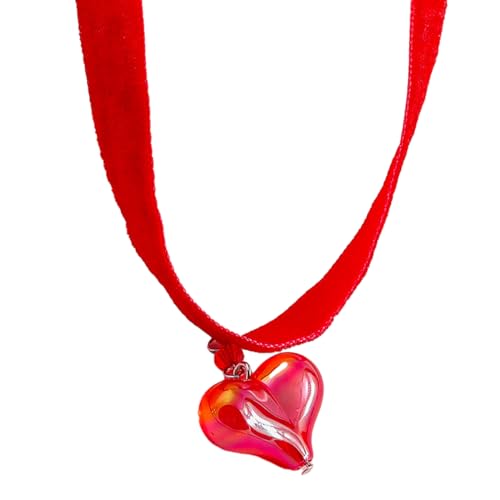 Kobeleen Stilvolle Halskette mit Anhänger, modische kurze Halskette, vielseitiger Halsschmuck, Kunststoff/Harz-Material, perfektes Geschenk für Frauen von Kobeleen