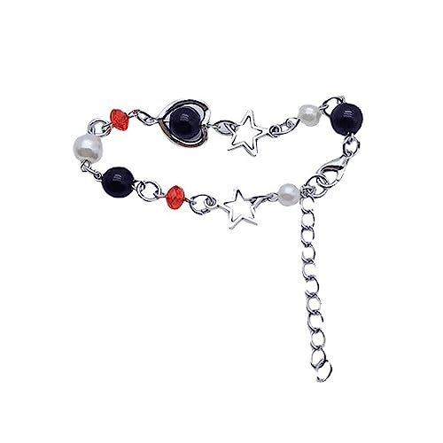 Kobeleen Süßes Y2K-Stern-Perlenarmband, handgefertigter Schmuck, cooler Stern-Charm-Armband-Schmuck, einzigartiges Ornament für Frauen, Mädchen, Teenager von Kobeleen