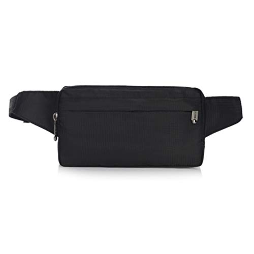 Männer Nylon Gürtel Bum Taille Telefon Tasche Fanny Pack Umhängetasche Schulter Sport Zip Tasche von Kobeleen