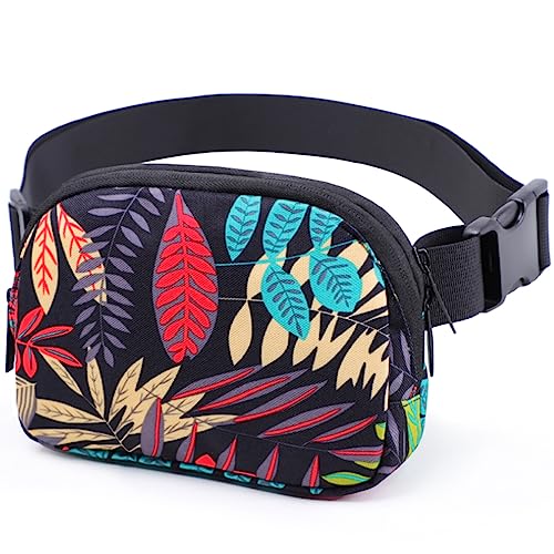 Print Leaf Damen-Hüfttasche für Sport, Geld, Telefon, Geldbörse, Herren, Gürteltasche, Gürteltasche, Gürteltasche, Laufen, Reisetaschen von Kobeleen