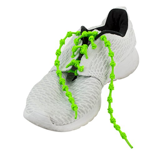 Kobert-Goods Selbstbindende elastische Schnürsenkel mit Knoten in apfel grün (in 10 verschiedenen Farben erhältlich) für Sportler, Kinder, Damen und Herren-schuhe, Schwangere etc., elastic laces von Kobert-Goods