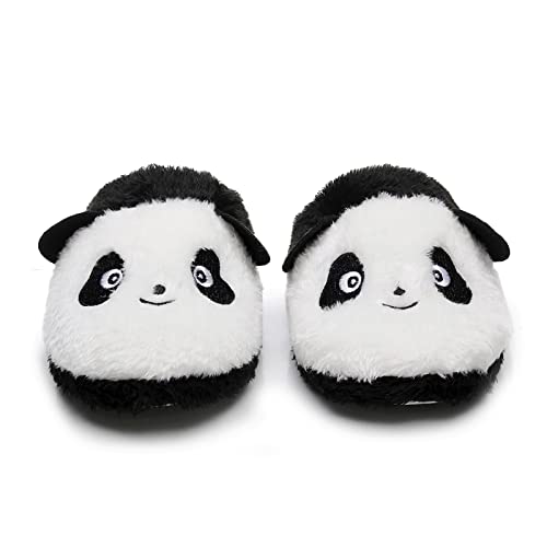 Flache Latschen Damen Elegant Flauschig Schick Weiche Bequeme Plüsch Hausschuhe Panda Lustige Warme Mit Fussbett Tier Filzpantoffeln Pantoffel Kuschel Winter Schlappen Pantoffeln von Kobilee