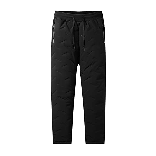 Graue Jogginghose Herren Breit Fleece Thermo Gefüttert Sporthose Winterhose Hose Mit Kordelzug Und Taschen Fleece Pant Relaxing Hose Lässige Stretch Mode Winter Gym Fitness von Kobilee