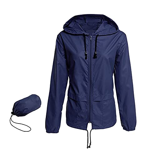 Kobilee Damen Leicht Regenjacke Wasserdicht Atmungsaktiv mit Kapuze Dünn Sommer Outdoor Softshell Windbreaker von Kobilee