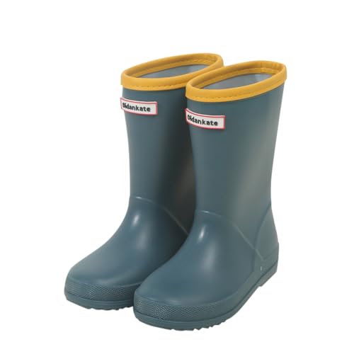 Kobilee Gummistiefel 22 Kinder - Gummi Wasserdicht Winddicht Gummistiefel Leichte 22 Gummistiefel-Kinder Rutschfeste 23 Regenschuhe Kleinkind Weiche Regenstiefel Kleinkind Reitstiefel Halbhoch von Kobilee