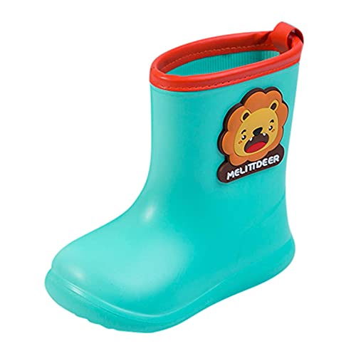 Kobilee Kinder Gummistiefel Jungen Mädchen Kurzschaft Ungefüttert Cartoon Süß Outdoor Wasserdicht Rutschfest Flach Regenschuhe Regenstiefel von Kobilee