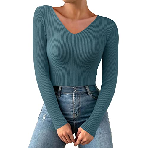 Kobilee Party Oberteil Damen Curvy Langarm Curvy Blusen Party Outfit Party Oberteil Unterziehrolli Frühling Vintage Eng Sexy Oberteil Rippshirt Clubwear Winter Schwarz Crop Tops Strickpullover von Kobilee