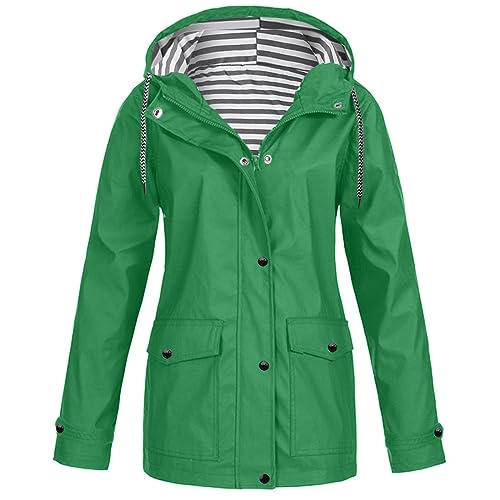 Kobilee Regenmantel Damen Herren, Wasserdicht XXL Jacke Atmungsaktiv Leichte Sommerjacke Schwarz Regenjacke Lang Trenchcoat Outdoor Reissverschluss Funktionsjacke Beige Bunt Regenjacken von Kobilee