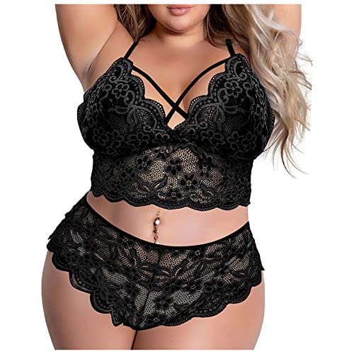 Kobilee Sexy Outfit für Damen Push Up Ouvert Große Größen Reizwäsche Offener Schritt Babydoll Erotisch Nachtwäsche Dessous Curvy Body Rot Negligee Sexy Unterwäsche Frauen Spitze von Kobilee