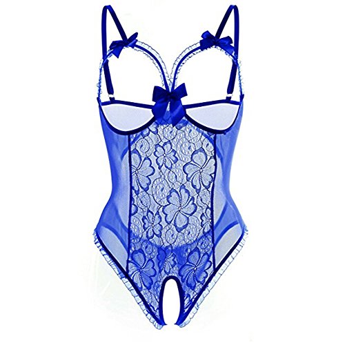 Kobilee Sexy Unterwäsche für Damen für Sex Body Spitze Push Up Dessous Curvy Ouvert Erotisch Sexy Unterwäsche Negligee Frauen Babydoll Große Größen Nachtwäsche Reizwäsche Rot Offener Schritt von Kobilee