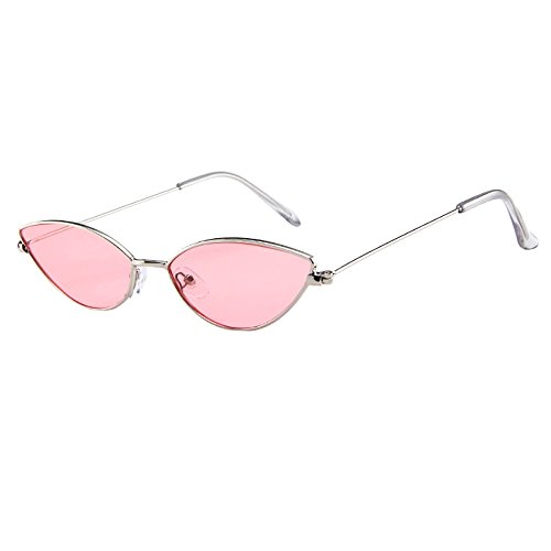 Kobilee Sonnenbrille Unisex Katzenaugen Groß Transparente Eckig Neon Sonnenbrille Retro Lustige Schmal Verspiegelte Sonnenbrille Elegant Cateye Sonnenbrille Party Sonnenbrille von Kobilee