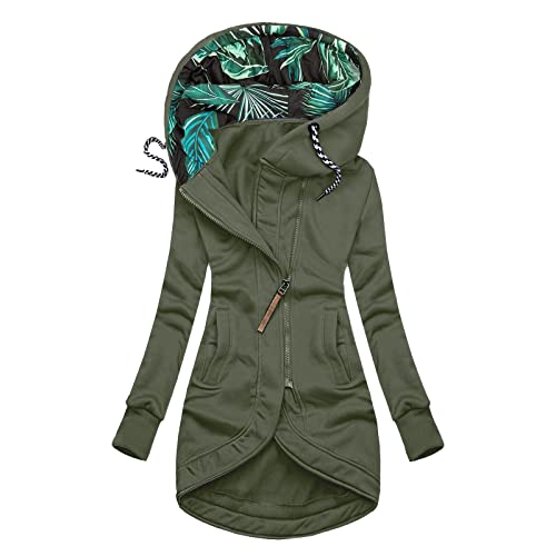 Kobilee Übergangsjacke Damen Frühling Frühling Jacke Dünne mit Kapuze Frühlingsjacke Große Größen Sommer Schwarz Sommerjacke Leichte Outdoor Lang Elegant Sweatjacke von Kobilee