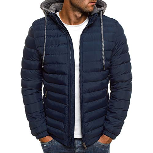 Kobilee Übergangsjacke Herren Steppjacke mit kapuze Leicht Dünne Herbst Winter Warm Übergang Outdoor Daunenjacke Winterjacke von Kobilee