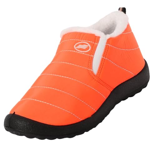 Kobilee Winterstiefel Damen Gefüttert Warm Winter-Schneestiefel Plattform Slip-on Rutschfest Wasserdicht Winter Stiefeletten Damen Bequeme Plush Orthopädische Freizeitschuhe Elegante RD2 46/EU von Kobilee