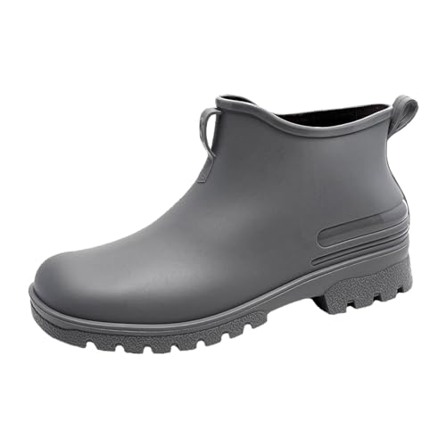 Kobilee gummistiefel halbhoch damen, Bequem Wasserdichte Rutschfest Gartenschuhe Protective Anti Rutsch Barfuß Gummistiefel Halbhoch Atmungsaktiv Arbeitsschuhe Regenschuhe von Kobilee