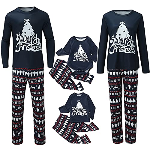 Pyjama Set Weihnachten Familie Schlafanzug Partner Damen Herren Kinder Baby Weihnachtspullover Weihnachtspyjamas Set Familien Weihnachtsoutfit von Kobilee