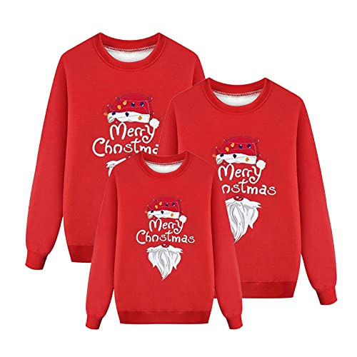 Weihnachten Pullover Set Partnerlook Pärchen Weihnachtspullover Familie Set Gestrickte Pullover Strickpullover Winterpullover Weihnachtspullis Sweatshirt Pulli Kinder Damen Herren von Kobilee