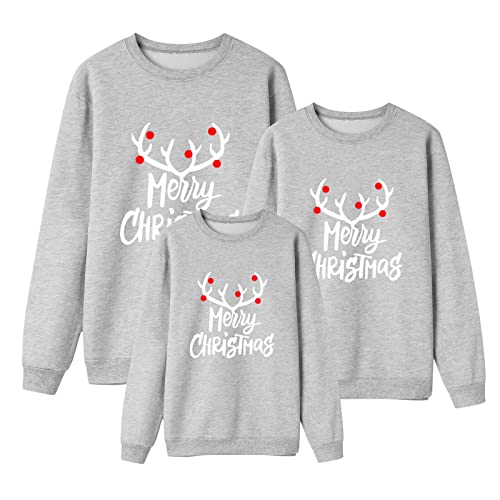 Weihnachtspullover Familie Set Herren Damen Jungen und Mädchen Weihnachts Langarm Strickpullover Weihnachtspullis Winterpullover Weihnacht Sweatshirt Christmas Pullis Sweatshirt Kinder Junge von Kobilee